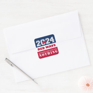 2024 Presidential Election RED WAVE Square Sticker