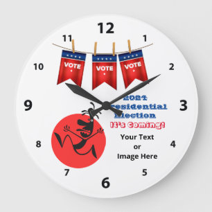 2024 Presidential Election, Running Man Edition Large Clock