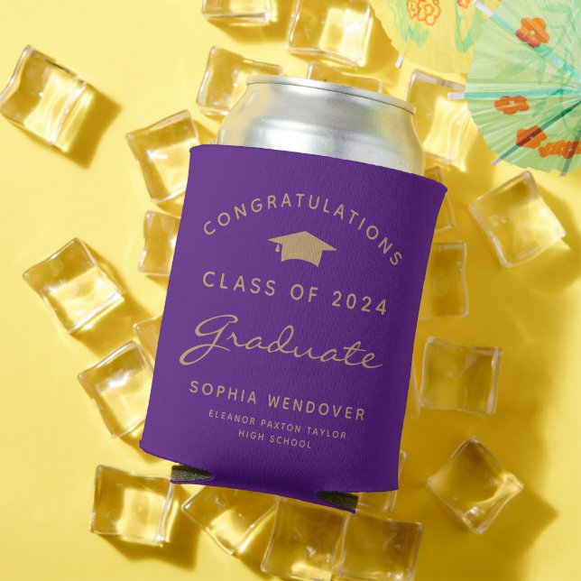 2024 Purple Gold Graduation Can Cooler (In Situ Summer)
