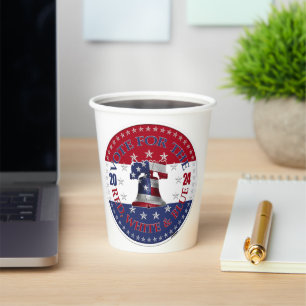 2024 Red and Blue Vote for the Red White Blue Bell Paper Cups