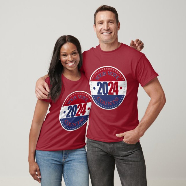 2024 Red and Blue Your Vote Counts T-Shirt (Unisex)