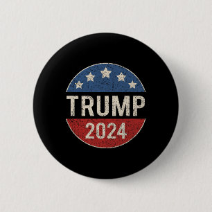 2024 Retro Campaign Button Re Elect President Trum