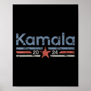 2024 Retro Grunge Stripes Vintage Kamala Harris 20 Poster