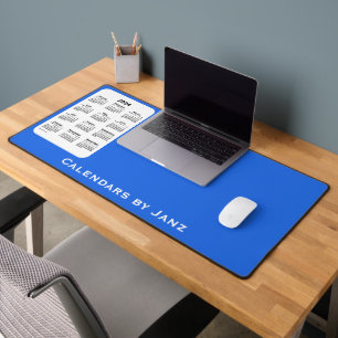 2024 Royal Blue Two Tone Calendar by Janz Desk Mat