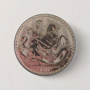 2024 Saint George Slaying the Dragon Coin 6 Cm Round Badge