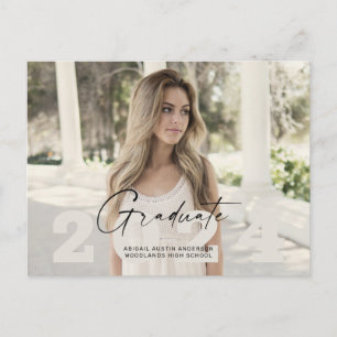 2024 Simple Grad Photo  Postcard