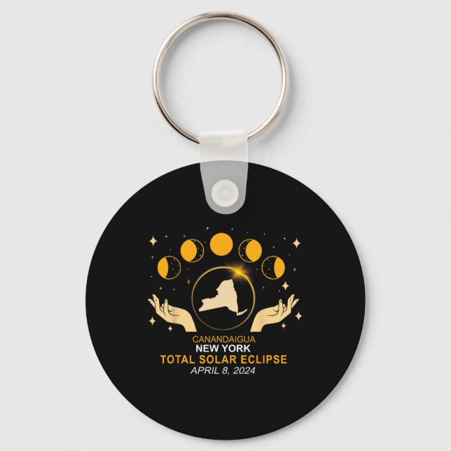 2024 Solar Eclipse 2024 040824 Eclipse  Key Ring (Front)
