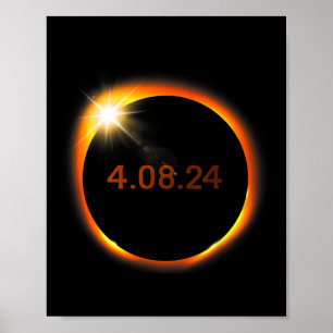 2024 Solar Eclipse American Totality Spring 4.08.2 Poster