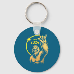 2024 Solar Eclipse Bigfoot Rock April Total Solar Key Ring