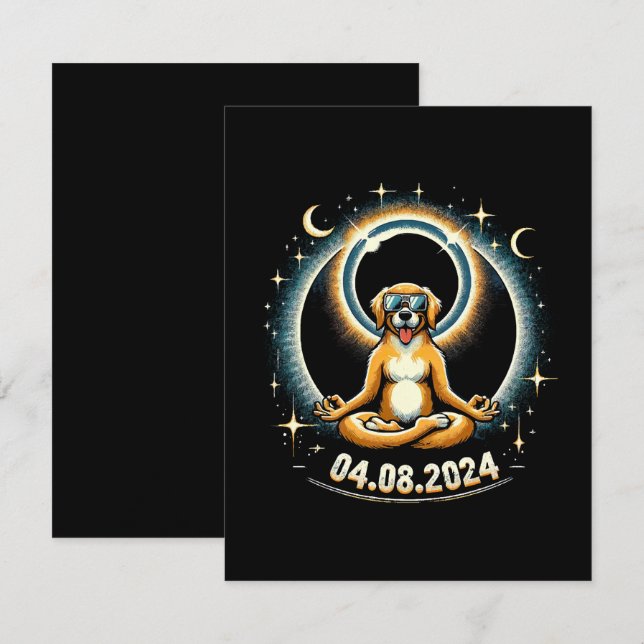 2024 Solar Eclipse Dog Card (Front/Back)