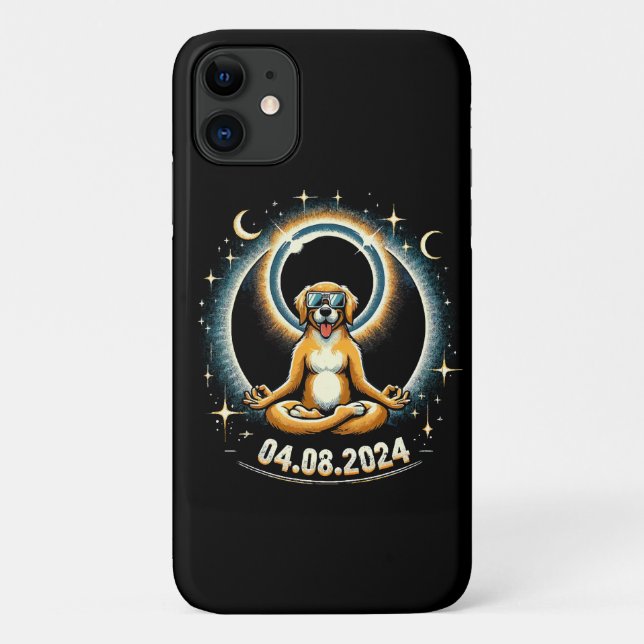 2024 Solar Eclipse Dog Case-Mate iPhone Case (Back)