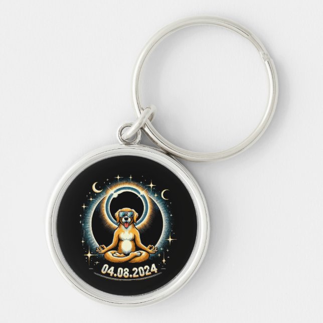2024 Solar Eclipse Dog Key Ring (Front)