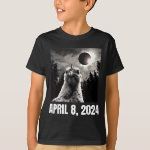 2024 Solar Eclipse Funny Chicken Selfie T-Shirt