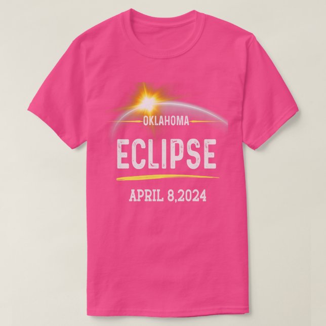 2024 Solar Eclipse oklahoma USA Totality T-Shirt (Design Front)