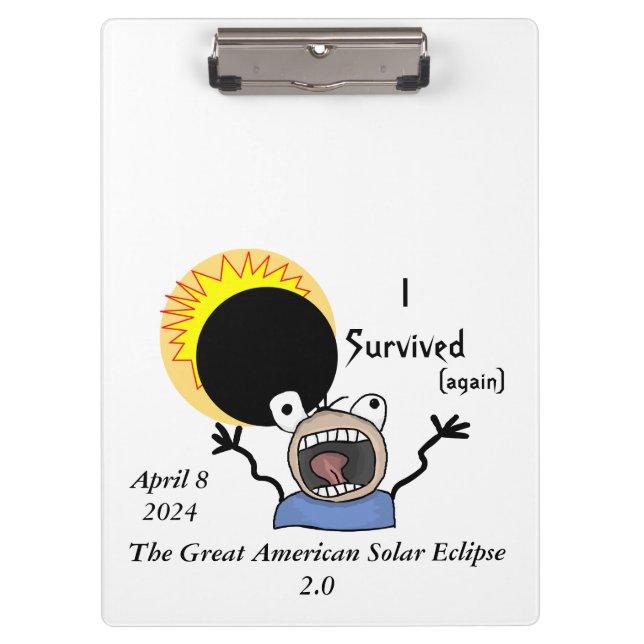 2024 Solar Eclipse Survival Edition Clipboard (Front)