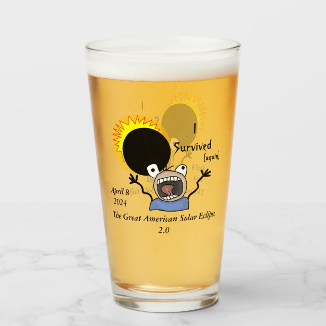 2024 Solar Eclipse Survival Edition Glass (Front Filled)