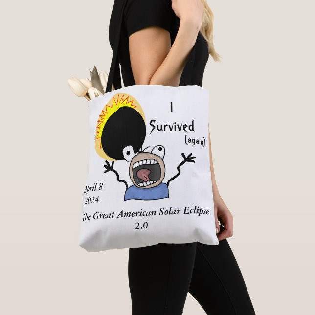 2024 Solar Eclipse Survival Edition Tote Bag (Close Up)