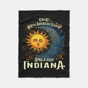 2024 Solar Eclipse Totality Celestial Event Souven Fleece Blanket