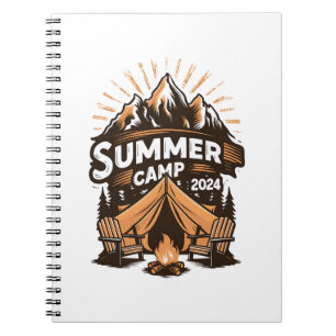 2024 Summer Camp Summer Camping Vacation Matching  Notebook