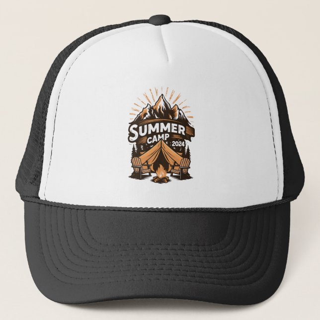 2024 Summer Camp Summer Camping Vacation Matching  Trucker Hat (Front)