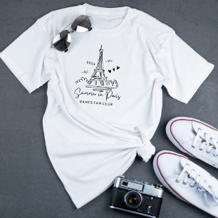 2024 Summer in Paris Trip Eiffel Tower Cute Custom T-Shirt