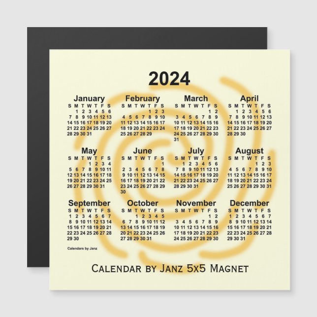 2024 Sunny Days Calendar by Janz 5x5 Magnet (Front/Back)