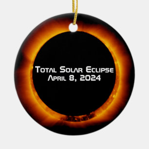 2024 Total Solar Eclipse Ceramic Tree Decoration