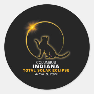 2024 Total Solar Eclipse Classic Round Sticker