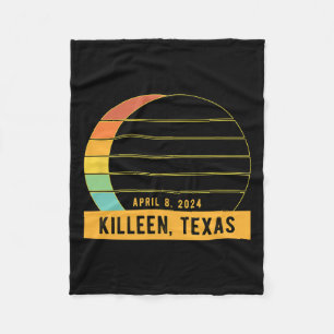 2024 Total Solar Eclipse In Killeen Texas  Fleece Blanket