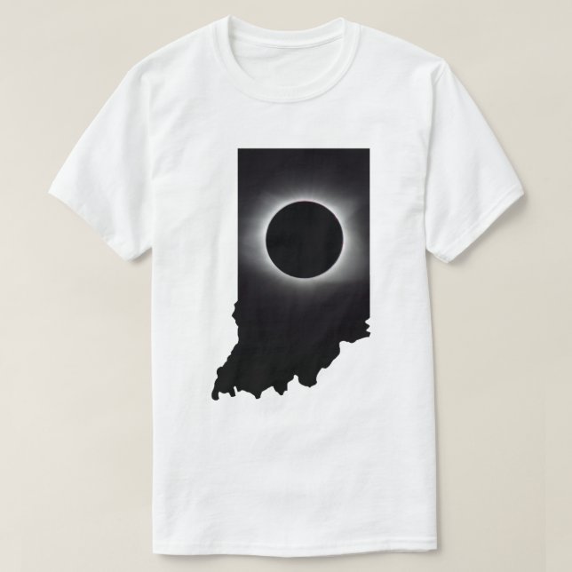2024 Total Solar Eclipse Indiana T-Shirt (Design Front)