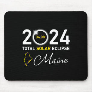 2024 Total Solar Eclipse Maine State  Mouse Pad