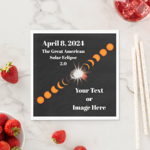 2024 Total Solar Eclipse Napkin