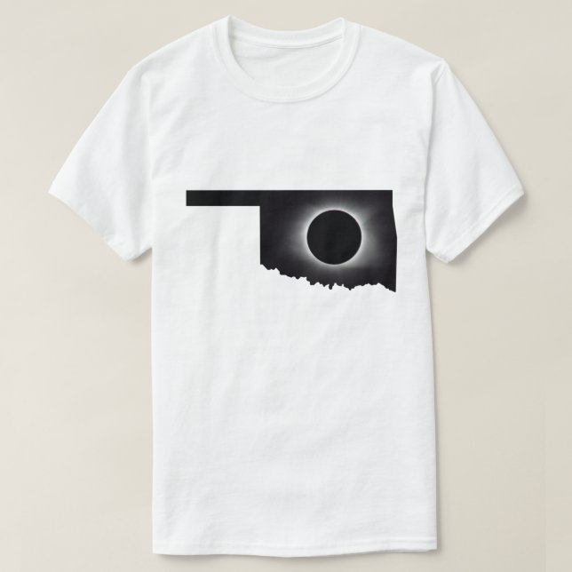 2024 Total Solar Eclipse Oklahoma T-Shirt (Design Front)