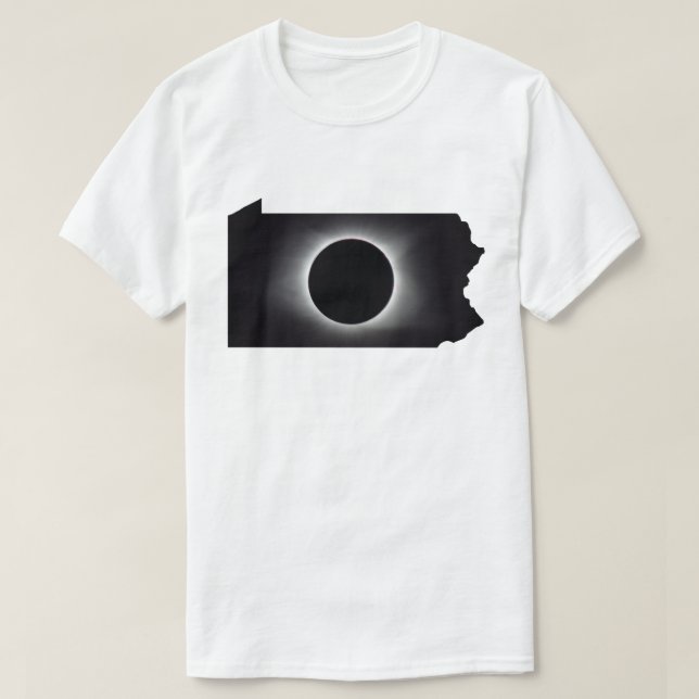 2024 Total Solar Eclipse Pennsylvania T-Shirt (Design Front)