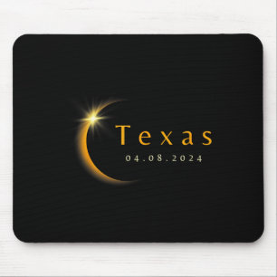 2024 Total Solar Eclipse State Texas April 8, 2024 Mouse Pad