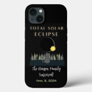 2024 Total Solar Eclipse Survivor Custom Name iPhone 13 Case