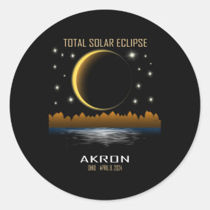 2024 Total Solar Eclipse Totality  Classic Round Sticker