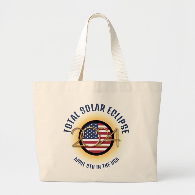  2024 TOTAL SOLAR ECLIPSE USA LARGE TOTE BAG (Front)