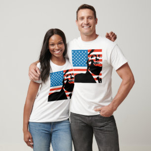 2024 Trump & US Flag Minimal T-Shirt