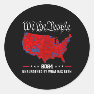 2024 Trump Winner Election Map Unburdened By What Classic Round Sticker