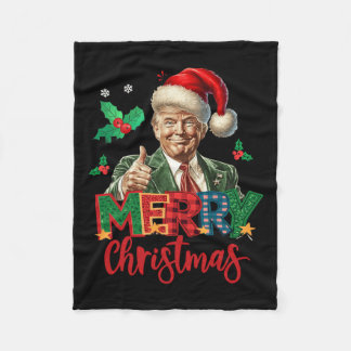 2024 Trump Winner Election Merry Christmas Funny T Fleece Blanket