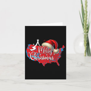 2024 Trump Winner Election Red Electoral Map Merry Card