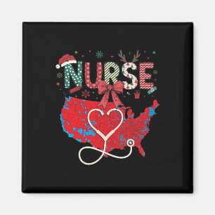 2024 Trump Winner Election Red Electoral Map Nurse Magnet
