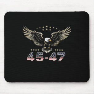 2024 Trump Won On Back Women Eagle Flag Front 45-4 Mouse Pad