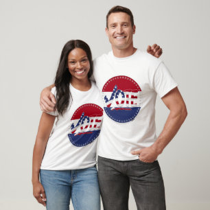 2024 USA Flag VOTE Check Mark T-Shirt