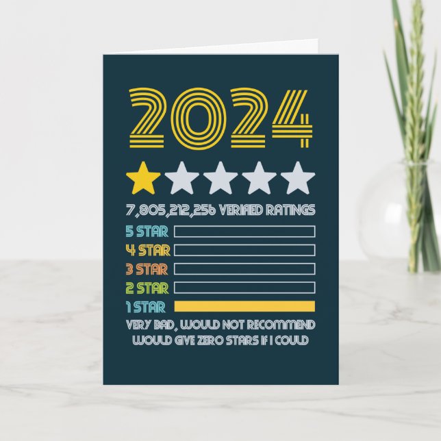 2024 Very bad 1 Star Rating Zero If I Could Funny Holiday Card (Front)