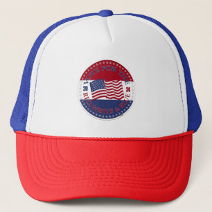 2024 Vote For The Red, White and Blue USA Flag Trucker Hat