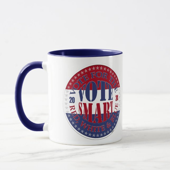 2024 Vote For The Red, White and Blue Vote Smart Mug (Left)