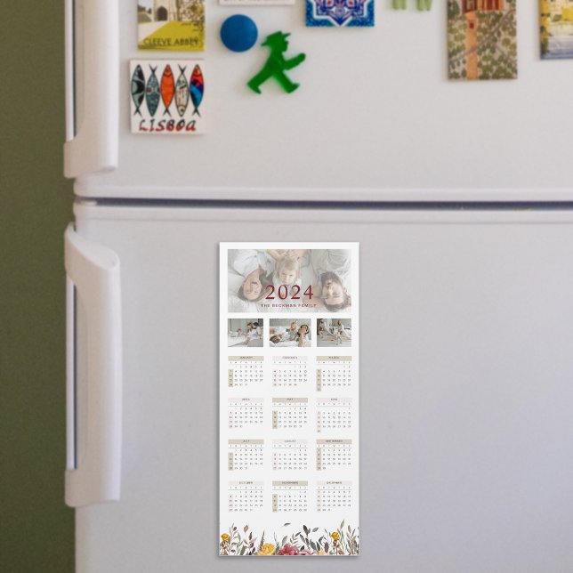 2024 Wild Flower Photo Calendar Magnetic Card (2024 Wild Flower Photo Calendar Magnetic Card)