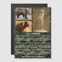 2024 Year Calendar Camouflage Add 3 Custom Photos